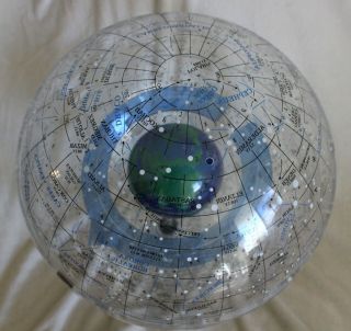 Rare STARSHIP EARTH II Celestial Globe Spherical Concepts Artline 1986 with Base 4