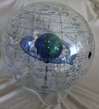Rare STARSHIP EARTH II Celestial Globe Spherical Concepts Artline 1986 with Base 7