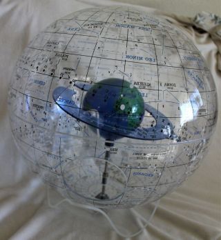 Rare STARSHIP EARTH II Celestial Globe Spherical Concepts Artline 1986 with Base 8