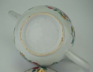 FINE Antique Chinese Famille Rose Porcelain Flower Teapot & Lid 18thC YONGZHENG 12