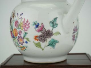 FINE Antique Chinese Famille Rose Porcelain Flower Teapot & Lid 18thC YONGZHENG 9