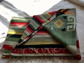 Vintage Aztec Southwest Wool Blanket/rug Pendleton Style