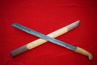 Old Pedang Sabet Slashing Sword Mataram Banyu - No Keris,  Curious Sword Of Java