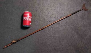 Rare Antique African Tribal Metal And Wood Arrow Fleche Moon Shape