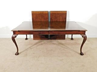 Henredon Rittenhouse Square Queen Anne Carved Dining Table W 2 Leaves