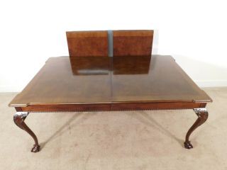 HENREDON Rittenhouse Square Queen Anne Carved Dining Table w 2 Leaves 7