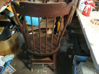 Antique Handmade Wooden Adult Commode / Potty Chair 6
