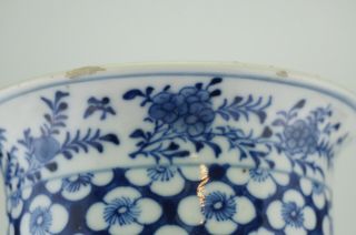 LARGE Antique Chinese Blue and White Porcelain Sleeve Vase KANGXI 19th C 12