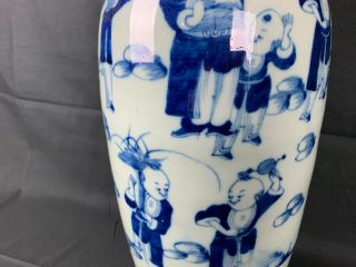 19th C.  Chinese Blue and White Celadon Vase 3