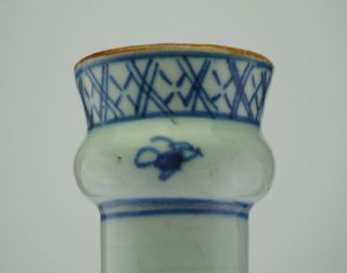 Antique Chinese Blue and White Porcelain Garlic Mouth Goblet Vase 18thC QIANLONG 12