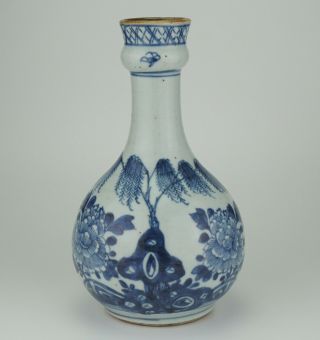 Antique Chinese Blue and White Porcelain Garlic Mouth Goblet Vase 18thC QIANLONG 2