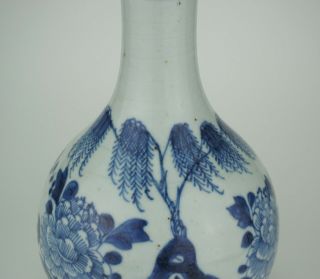 Antique Chinese Blue and White Porcelain Garlic Mouth Goblet Vase 18thC QIANLONG 7