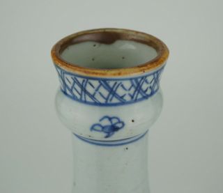 Antique Chinese Blue and White Porcelain Garlic Mouth Goblet Vase 18thC QIANLONG 8