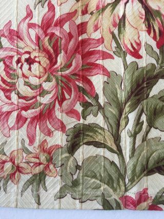 Absolutely 19th C.  French Botanical Floral Cotton Fabric.  (2604) 8