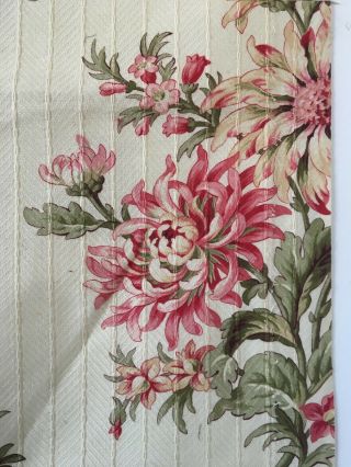Absolutely 19th C.  French Botanical Floral Cotton Fabric.  (2604) 9