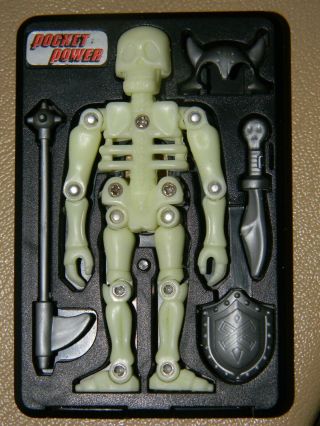 Sega 1988 Pocket Power Glo Bones Skeleton Near Complete