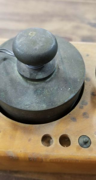 Vintage Brass Weights in Fitted Wood Box 3