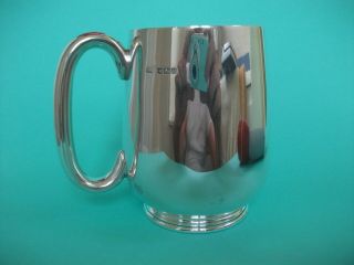 Large,  Solid Silver Pint & A 1/4 Beer Tankard / Mug,  Sheffield 1937,  347 Grams