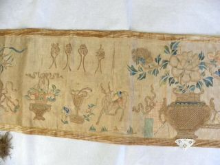 Qing dynasty textile - worn but 8