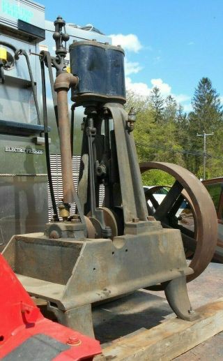 Antique Stationary Steam Engine 5 Ft Last 1940 Nyc Woodworking Shop No Tag