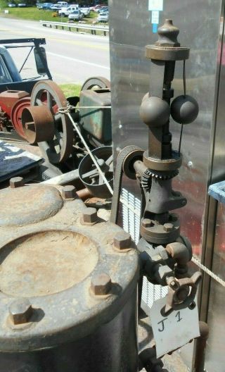 Antique Stationary Steam Engine 5 Ft last 1940 NYC Woodworking Shop no tag 3