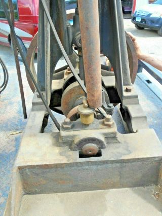 Antique Stationary Steam Engine 5 Ft last 1940 NYC Woodworking Shop no tag 5