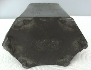 ANTIQUE CHINESE HIAH WAH SOON SWATOW PEWTER TEA CADDY SIGNED HEXAGON SIX SIDED 7