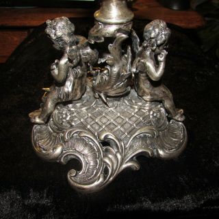 Antique Austrian 800 silver compote base with cherubs 2