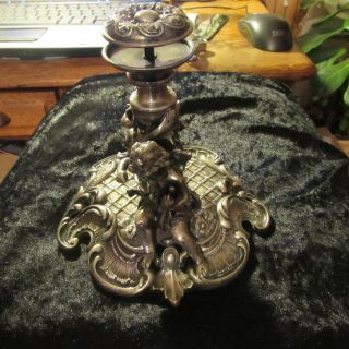 Antique Austrian 800 silver compote base with cherubs 5