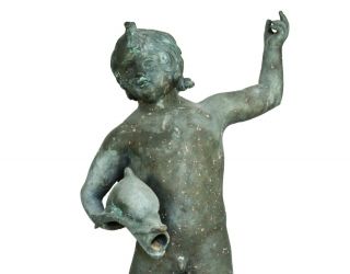 Large 19th Century Roman Grand Tour Bronze Boy & Dolphin 2