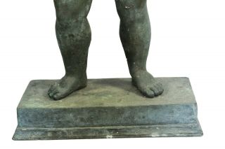 Large 19th Century Roman Grand Tour Bronze Boy & Dolphin 6