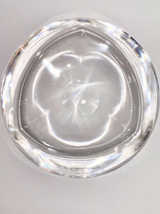 Rare Tiffany & Co Crystal Bowl By Ward Bennett Inscribed - Mid Century Modern