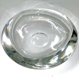 Rare Tiffany & Co Crystal Bowl By Ward Bennett Inscribed - Mid Century Modern 4
