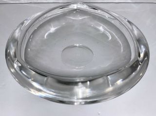 Rare Tiffany & Co Crystal Bowl By Ward Bennett Inscribed - Mid Century Modern 7