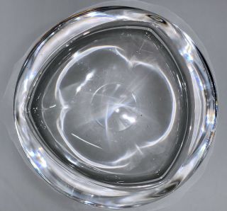 Rare Tiffany & Co Crystal Bowl By Ward Bennett Inscribed - Mid Century Modern 9