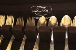 JOHN and PRISCILLA WESTMORLAND STERLING SILVER FLATWARE,  SERVICE for 9,  48 PIECE 3