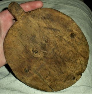 Antique 1600 - 1700s Iroquois Native American Indian Small Wood Cutting Board Vafo