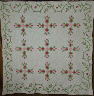 Once A Grand Beauty Trapunto Antique Applique Quilt Study - Pattern - Restore