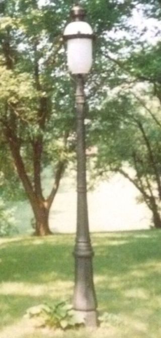 Vintage Early 1900 Cast Iron St Louis Street Lamp Post Kkc Mfg Co 12 1/2 Feet