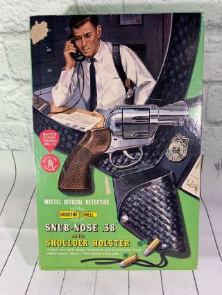 Mattel Detective Snub Nose 38 & Shoulder Holster,  Badge/id Card