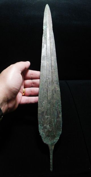 Zurqieh - Over 3000 Years Old Bronze Short Sword Blade - 17 " Long