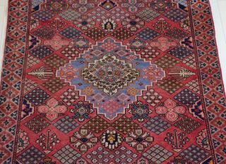 6.  46x4ft Antique Hand - Knotted Persian Tribal Area Rug,  Pink,  Red Vintage Boho Rug 2