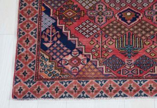 6.  46x4ft Antique Hand - Knotted Persian Tribal Area Rug,  Pink,  Red Vintage Boho Rug 3