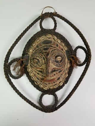 Two Old African Tribal Masks With Cowrie Shells