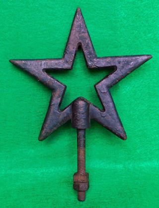 Starline Cupola Lightning Rod Weathervane Finial Cast Iron Star Topper