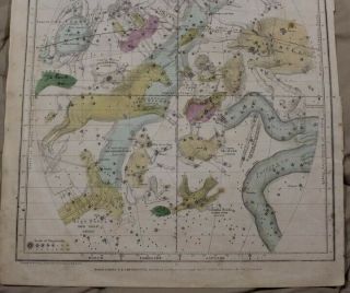 1835 The Visible Celestial Heavens Map For January,  February,  and March 3