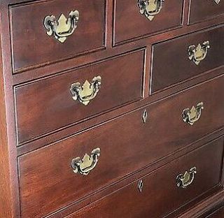 CRAFTIQUE Solid Mahogany Chippendale Chest on Chest with Ogee Feet 2
