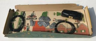 1950s Schuco Highway Patrol Squad Car Tv Series Tin Toy Varianto 3010 W/Box EX, 3