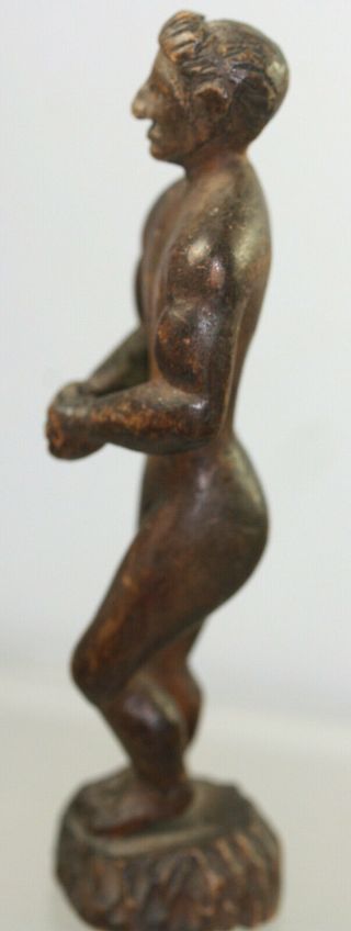 American / African carved wood folk - art slave figure ? 2