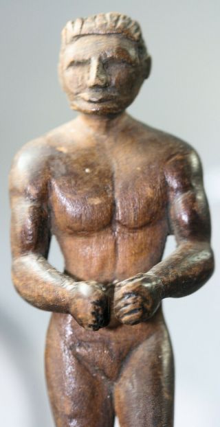 American / African carved wood folk - art slave figure ? 6